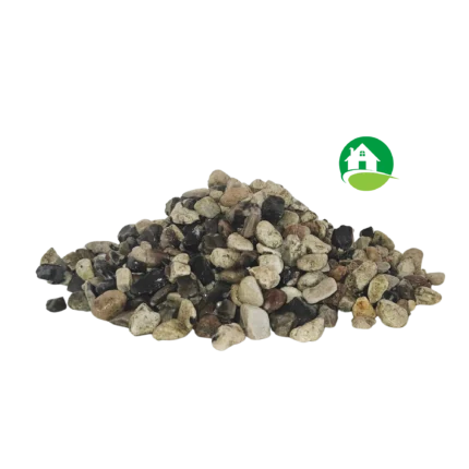 Perlesten 4-8 mm hvid/gråmix